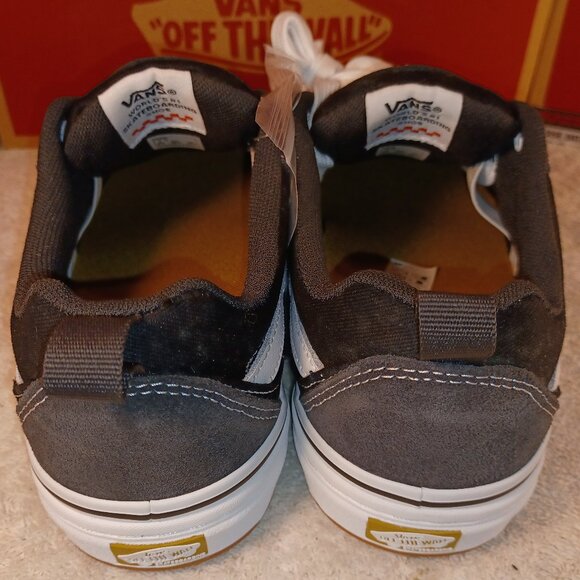 VANS Men's 7/Womens 8 Kyle Walker Twill Raven Suede Grey Black White VN0A5JIE87C - Picture 9 of 12